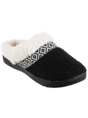 NWT Isotoner Women's Warm Cozy Memory Foam Fuzzy Slippers, Indoor Outdoor